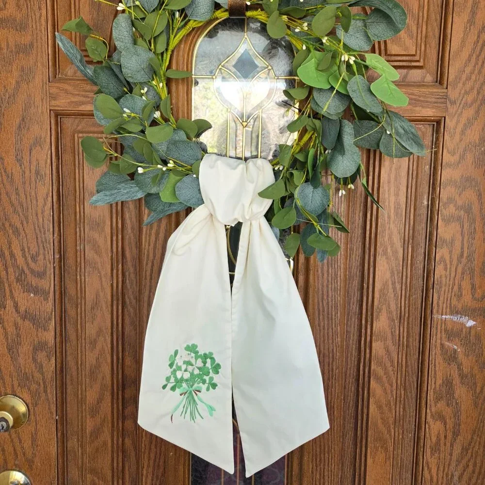 St. Patrick's Day Wreath Sash--$25--New